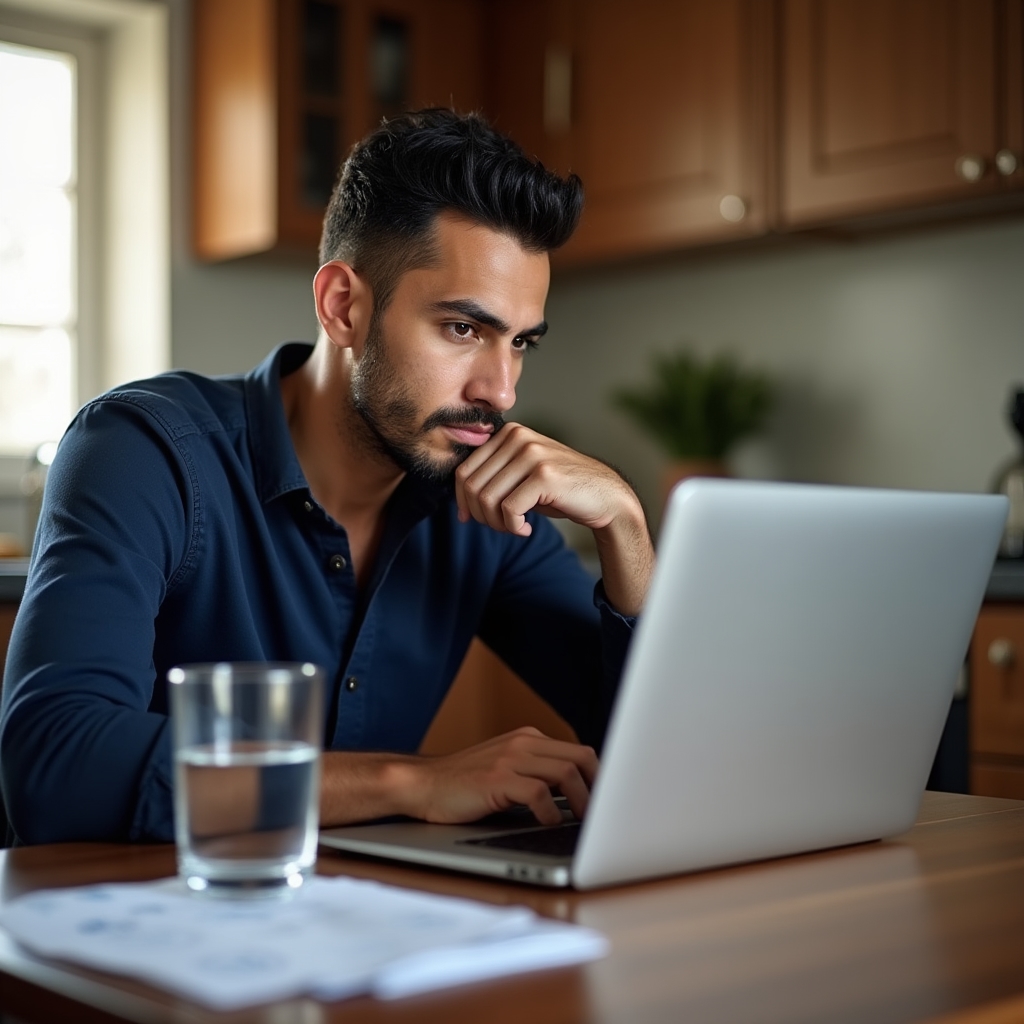 Person studying personal finance concepts on a laptop at home